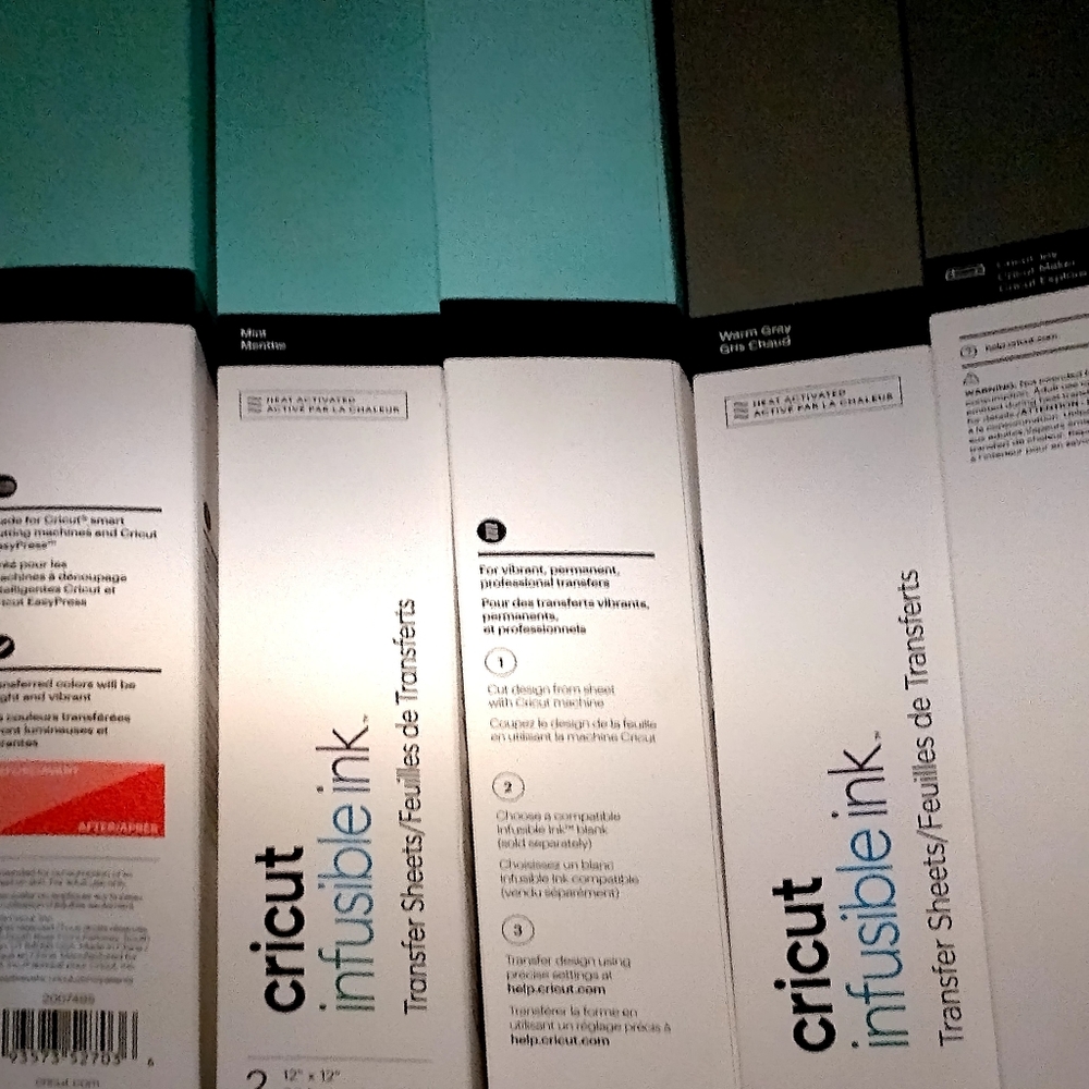 Cricut Infusible Ink Solid Transfer Sheets Bundle.5 Rolls, 2 sheets ea.